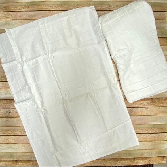 Linens N Things Windowpane Duvet Cover & Shams - Picture 1 of 3